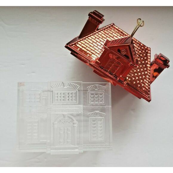 NEW Plastic Fill-able House with Removable RED Roof Great for Christmas WH - Picture 9 of 9